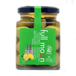 Full Moon Hojiblanca Olives Pitted With Lemon, Fine Herbs and Transparent Balsamic Vinegar