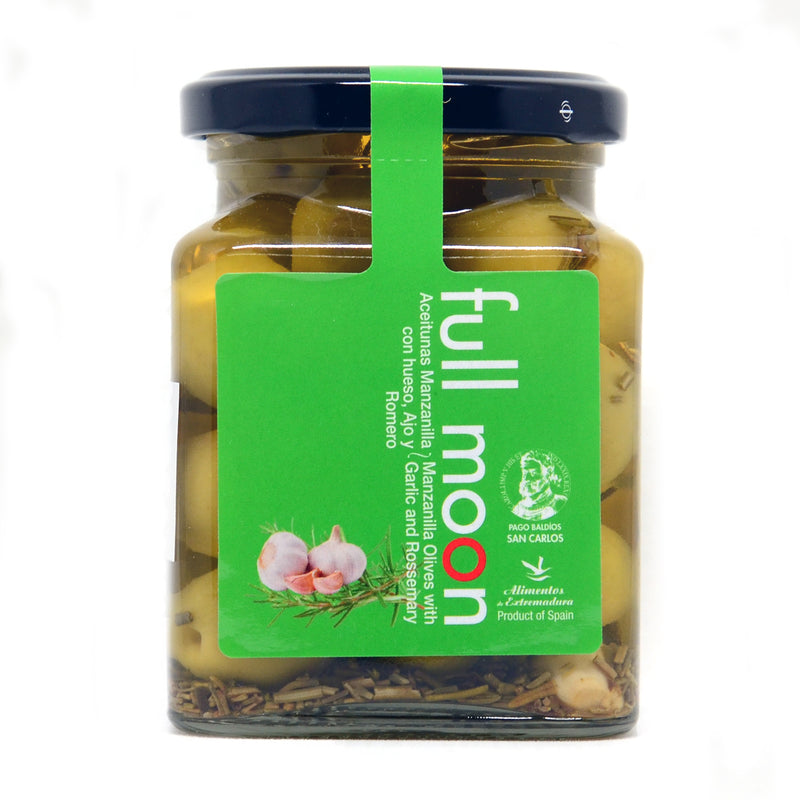Full Moon Manzanilla Olives With Garlic and Rosemary