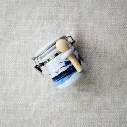 Halen Môn Watercolour Ceramic Jar with 100g Pure White Sea Salt